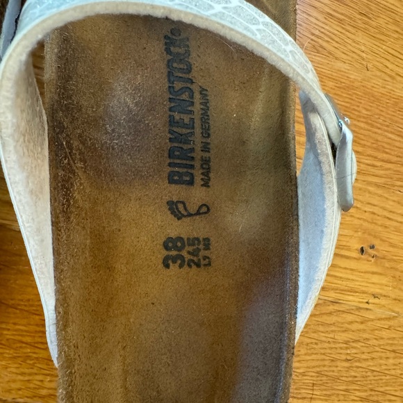 Birkenstock Gizeh White Glitter Snake Skin Pattern - Picture 4 of 4